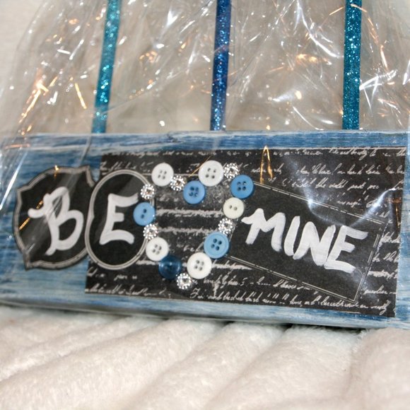 Handmade Wooden Be Mine Pencil or Pen Holder - Picture 2 of 2